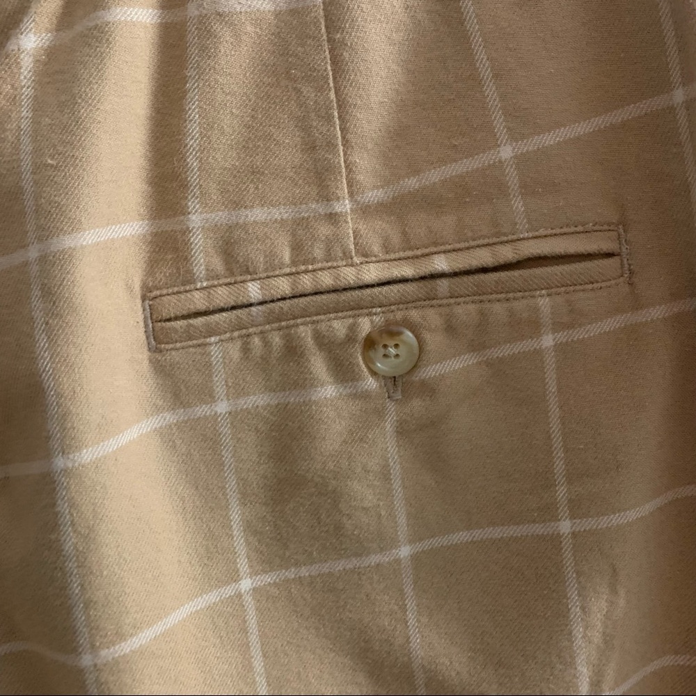 Ralph Lauren Polo Golf Tan/Khaki plaid Bermuda Shorts Size 8 - Picture 6 of 7